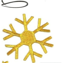 10 Stück Schneeflocken-Applikationen zum Aufbügeln, goldgestickte Aufnäher, Cosplay-Kostüme, Lotusblumen-Zierleisten-A