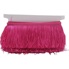 GIJMZY Fransenbesatz Spitze 9/15/20/28 cm Quaste Fransenbesatz Polyester Lange Fransen Nähen for Kleidung Kleid Vorhang Band Quasten for Handwerk Zubehör(Rose,20cm)