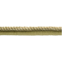 1 cm (3/8 Zoll) Duke Collection Twisted Rope Cord Trim with Lip (Style# 0038DKL) Quicksand Beige Mehrfarbig #N04 (Hellbeige, Khaki Braun) 21,5 m (24 Yards/21,9 m) Paket