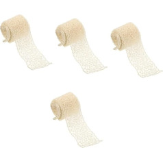 4 Rollen Stickerei Spitze Weiße Spitzenvorhänge Diy-dekoration Dekorativer Kleiderstoff Spitzenbesatz Weißes Spitzenkleidung Trimmen Stuhlband Vorhang Quasten Milchseide