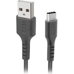 SBS USB-A - USB-C 1,5 m kabelis - melns