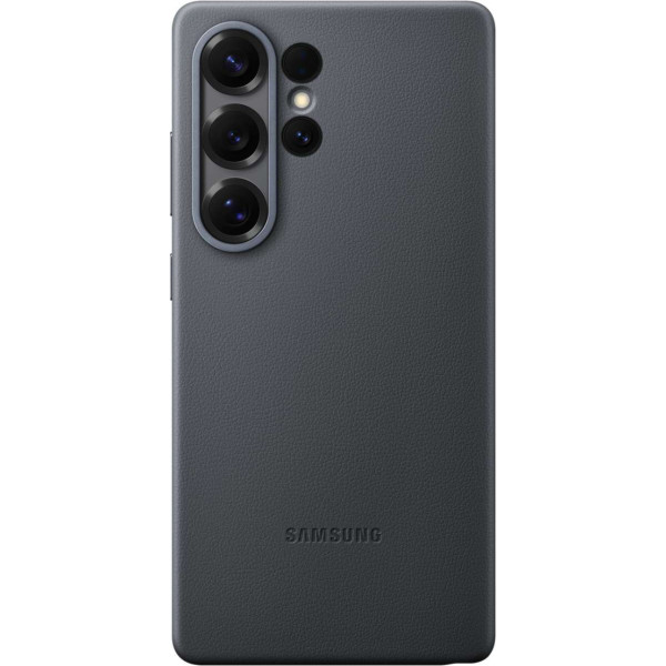 Samsung KindSuit Case ādas ādas aizmugurējais korpuss priekš Galaxy S25 Ultra - melns