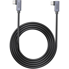 kabelis usb-c leņķis 90°/90° pd 100w m/m 1m
