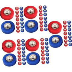JOINPAYA 5 Sätze Garnelenbrett Erwachsene Zubehör Minikugelrolle Shuffleboard Tischplatte Board-fußball Rollende Perlen Brettspiel Rollende Perlen Stahl 20 Stück * 5