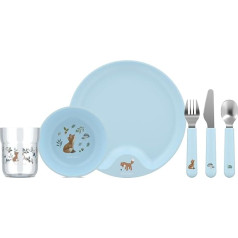 Mepal - Mio Little Dutch Children's Crockery Set - Children's Tableware - Includes Children's Glass, Children's Plate, Children's Bowl and Children's Cutlery - Dishwasher Safe & BPA Free - 6-Piece Set