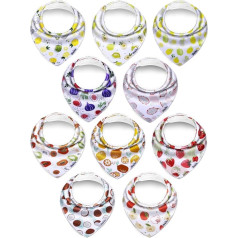 Organic Cotton Bib for Boys & Girls - Absorbent Baby Bib Bandana Bib Drool Bib Teething Bib Toddler Bib