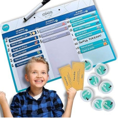 Luva And Co CocoFamily Reward Chart for Children, 3-7 Years - Educational Game for the Family - Personalised - Montessori Learning, Behavior, Calendar Magnet Fridge