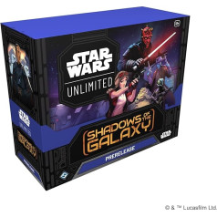 Fantasy Flight Games Star Wars: Unlimited TCG Shadows of The Galaxy PRERELEASE Box - Start Your Galactic Journey! Includes 6 Booster Packs, Ages 12+, 2+ Players, 20 Minutes, English