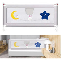 HyAdierTech Bed Rail for Children, Bed Safety Gate, Children's Bed Rail for Children, Fall Protection Bed, Baby Bed Rail, Foldable, Children's Bed Safety Gate, Fall Protection (Grey, 180 cm)