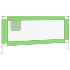 vidaXL Toddler Bed Safety Gate, Bed Rail, Children's Bed Rail, Baby Bed Rail, Fall Protection, Green, 190 x 25 cm, Fabric