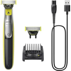 Philips OneBlade 360 Face - Trimmen, Stylen und Rasieren, inkl. 2x 360-Ersatzklingen, 5-in-1-Trimmaufsatz (Modell QP2734/30)