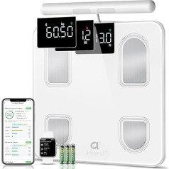 arboleaf Body Fat Scales with Hand Sensors Retractable for Body Analysis, Scales with Body Fat and Muscle Mass Personal Scales 180 kg / 400 lb with App, Body Analysis Scales 26 Body Dimensions