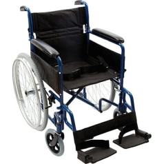 NRS N29222 Transit-Lite Lightweight Folding Self Propelled Travel Wheelchair - Blue