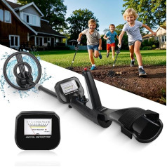 Children's Metal Detector with Pinpoint & Waterproof Coil, 89-106 cm Adjustable, Lightweight & Easy to Use, Foldable Metal Detectors for Children, Exploration, Hiking & Treasure Hunting