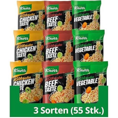 Knorr Instant Noodles Asia Noodles Mix Fast Asia Snack Ready in Just 3 Minutes 55 x 70 g