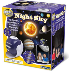 Brainstorm TOYS Night Sky Solar System, Constellations, Starlight and Moonlight Projector, Multicoloured, M