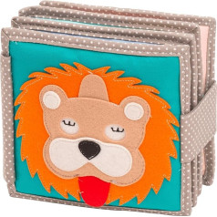 Jolly Designs® Premium Quiet Book Dozing Lion for Toddlers, Montessori Toy from 1 Year, Motor Skills Book with Various Activities, Promote Fine Motor Skills, Sensory Skills and Creativity