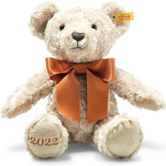 Steiff Cuddly Toy Annual Bear 2022 Cosy, Cute Stuffed Toy with Name, Boys, Girls & Babies from 0 Months, Plush Toy, Teddy Bear 34 cm Small, 113895