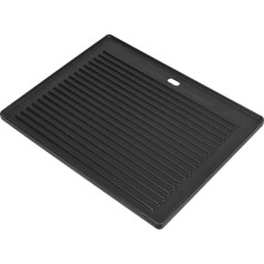 GriHero Cast Iron Grill Plate Reversible Plate 48.5 x 32 cm - Universal Cast Plate Can Be Used on Both Sides, Cast Plate Gas Grill for Gas Grill, Charcoal Grill & Electric Grill Accessories