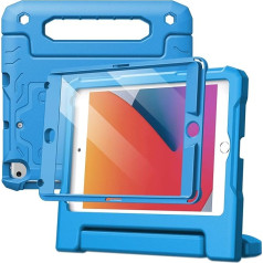 JETech Children's Case for iPad Mini 5/4/3/2/1 (7.9 Inches, Model 2019/2015/2014/2013/2012) with Built-in Protective Film, Shockproof Full Body Handle Stand Tablet Protective Case (Blue)