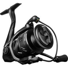 HWJFDC Fishing Reel Spinning Reel, 12kg Maximum Pull Force, Graphite Reel, 9+1 Ball Bearings, 5.2:1 Gear Ratio, Fishing Reel for Bass, Perch and Pike (Black, 500 Series)