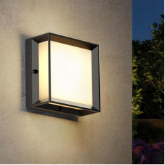 irotine Pack of 1 Black Outdoor Wall Light, Outdoor Wall Lamp, Waterproof IP65, Wall Light, Outdoor Garage Garden Outdoor Light Wall E27 Outdoor Lamp Wall (Without Bulb, Max 60 W x 2)