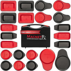 MagnetRX Biomagnetic Magnets Kit - Biomagnetism Magnets by Dr. Goiz - Assorted Round & Rectangular 2500-5200 Gauss (22 Mixed Units)