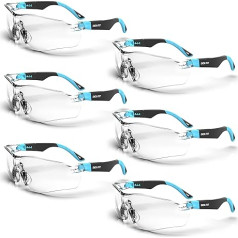 DEX FIT SG210 Safety Goggles Clear Vision Anti-Fog Lens Comfortable Durable Adjustable Non-Slip Feet UV Protection