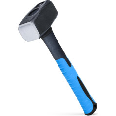 ZAVIA Klumpenhammer 1kg | Klumpenhammer mit Fiberglasschaft & gesenkgeschmiedetem Kopf | Gummigriff BS876:1995 | Geprüft & zugelassen
