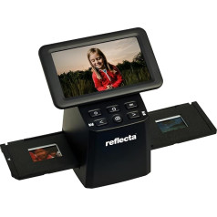 Reflecta x33-Scan - High Quality Slide Scanner and Negative Scanner with 15.3 MP CMOS Sensor, 5 Inch IPS Display, Automatic and Manual Colour Correction, Scans 35 mm Films and Slides without PC