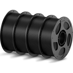 ANYCUBIC PLA Filament 1.75 mm, Refill PLA and Spool Kit, 3D Printer Filament PLA, Vacuum Packaging, Intelligent Identification, 4 kg, Black