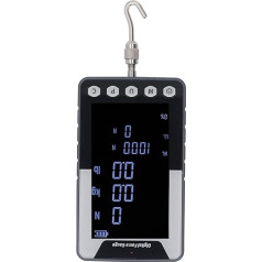 Digital Force Meter 500N 50kg 110lb with Large Colour Display Multiple Unit Display 3 Measuring Modes for Data Synchronization ABS Material Long Battery Life