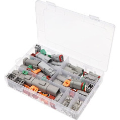 LTRAJUYNH 185pcs Series Waterproof Wire Automotive Connector Kit DT06-2/3/4/6S DT04-2/3/4/6P Sealed for Car Electronic Starter
