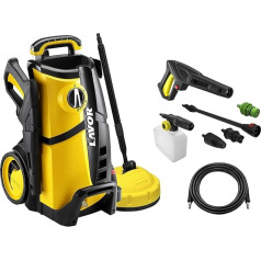 LAVOR LVR4 150 WPS Pressure Washer with WPS Cleaning Programs and Adjustable Foam System, 8 m High Pressure Hose, Maximum Pressure 150 Bar, Maximum Flow Rate 480 l/h, 2100 Watt, Yellow