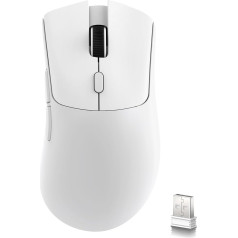 MAMBASNAKE × Attack Shark R1 59g Lightweight Tri-Mode Wireless Gaming Mouse, 2.4G/Bluetooth/Wired Connection, 5 Programmable Buttons, 6 Adjustable DPI up to 18000, PixArt PAW3311-White