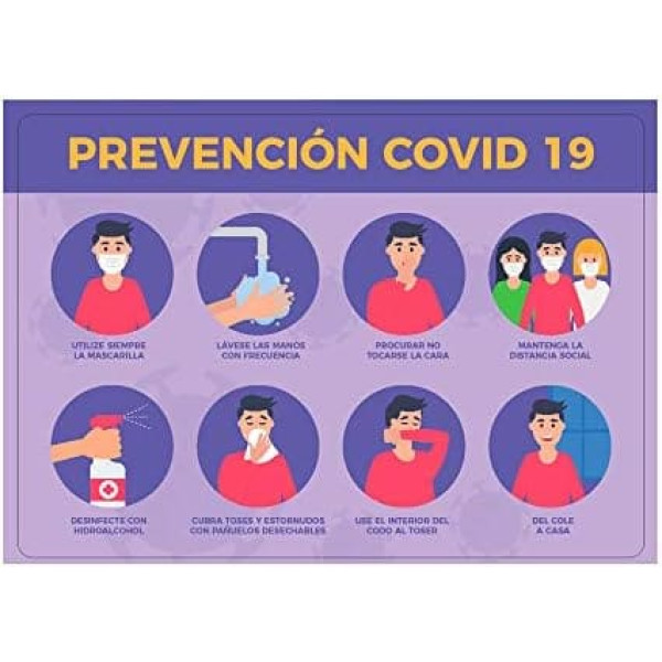 Covid-19 Prevention Adhesive Film, 100 x 70 cm, Welcome Poster