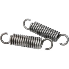Zugfedern, Doppelhaken-Zugfeder, Federstahl, Drahtdurchmesser 3 mm, Außendurchmesser 16 mm, freie Länge 200–500 mm, 2 Stück(3 x 16 x 300 mm)