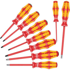 Wera 05133355001 VDE (German Electrical Engineering Association) Screwdriver Set 160i/162i/167i/9 - 9 Piece Torx Ph, Pz, flathead