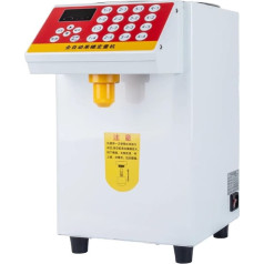 WDSOPK Sirupspender, Fructosemaschine, 16 Arten Sirupspender, 8-Liter-Behälter Für Bubble Tea/Coffee Shop, Fructosespender, Fructose-Quantisierer, Langlebig Und Leicht Zu Reinig（Wire Drawing-A）