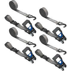 Secure Tite Ratchet Straps 4 Pack - 1-1/5.1 cm x 20 Inch Ratchet Tie Down Straps - Truck Tie Down Straps with Hooks, Vinyl Coated Double J Hook, 1650 lbs Working Load Limit , 5000 lbs Breaking