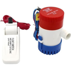 Bilgenpumpen-Ablasssatz, 12 V, 24 V, 750 GPH, 1100 GPH, Wasserpumpe, verwendet in Booten, Wasserflugzeugen, Wohnmobilen, Hausbooten, Wassertauchwasserpumpen(12V1100GPH)