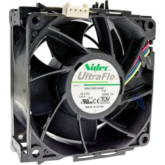 NIDEC UltraFlo Fan 80 mm 12 V DC 80 x 38 mm - V80E12BS1A5-07 Ball Bearing 0.90A 10.8W 4 Wires - 4 Pin Axial