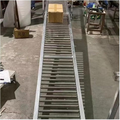 COUIVQA Förderband für leichte Beanspruchung, für Lagerhallen, Supermärkte, Docks, Flughäfen als multifunktionale Entladerutsche (Silber (B) 30 cm)