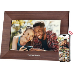 THOMSON Digital Picture Frame with App, 7 Inch Digital Picture Frame, WiFi, 32 GB Memory, Electronic Picture Frame, WSVGA IPS Touch Screen, Share Music, Pictures and Videos