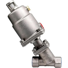 Pneumatisches Ventil, 1,27 cm, 304 Edelstahl, 16 bar, für Dampf, Gas, Öl, normalerweise geschlossen (doppeltwirkend)