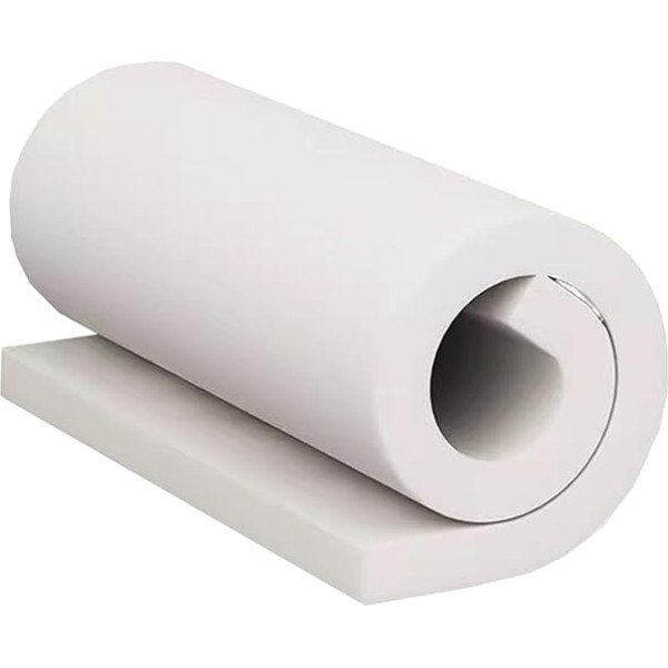 High Density Foam Padding Firm White Upholstery Foam for Chairs, Windows, Seats, Cushions, Floor Mats (5cm Thickness, 180x50cm)