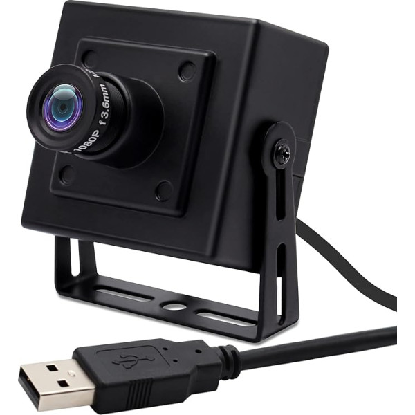 Svpro Full HD 1080P Low Light Camera USB Camera with Aluminium Housing, IMX323 Sensor Mini USB Webcam 2MP H.264 USB Webcam with Built-in Digital Microphone for PC or Embedded Project