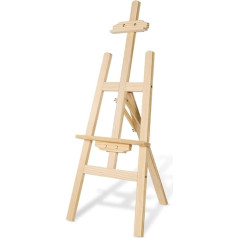 CONGRUI Skizzenstaffelei für Erwachsene, tragbar, zusammenklappbar, Kiefernholz, bodenstehend, professionelle Staffelei für Studio, Klassenzimmer, Outdoor zum Malen (120 cm)