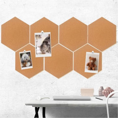 QNDUGJFER Cork Board Roll, Self Adhesive Cork Board Roll, Large DIY Cork Notice Board, 6mm Thick, Frameless Cork Tiles, Message Vision Board (Color : Brown, Size : 30 pcs)