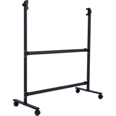 HEJUNX Versatile Mobile Dry Erase Board Stand - Angle and Height Adjustable Stand Easel on Wheels for Home Office and Teaching - Black